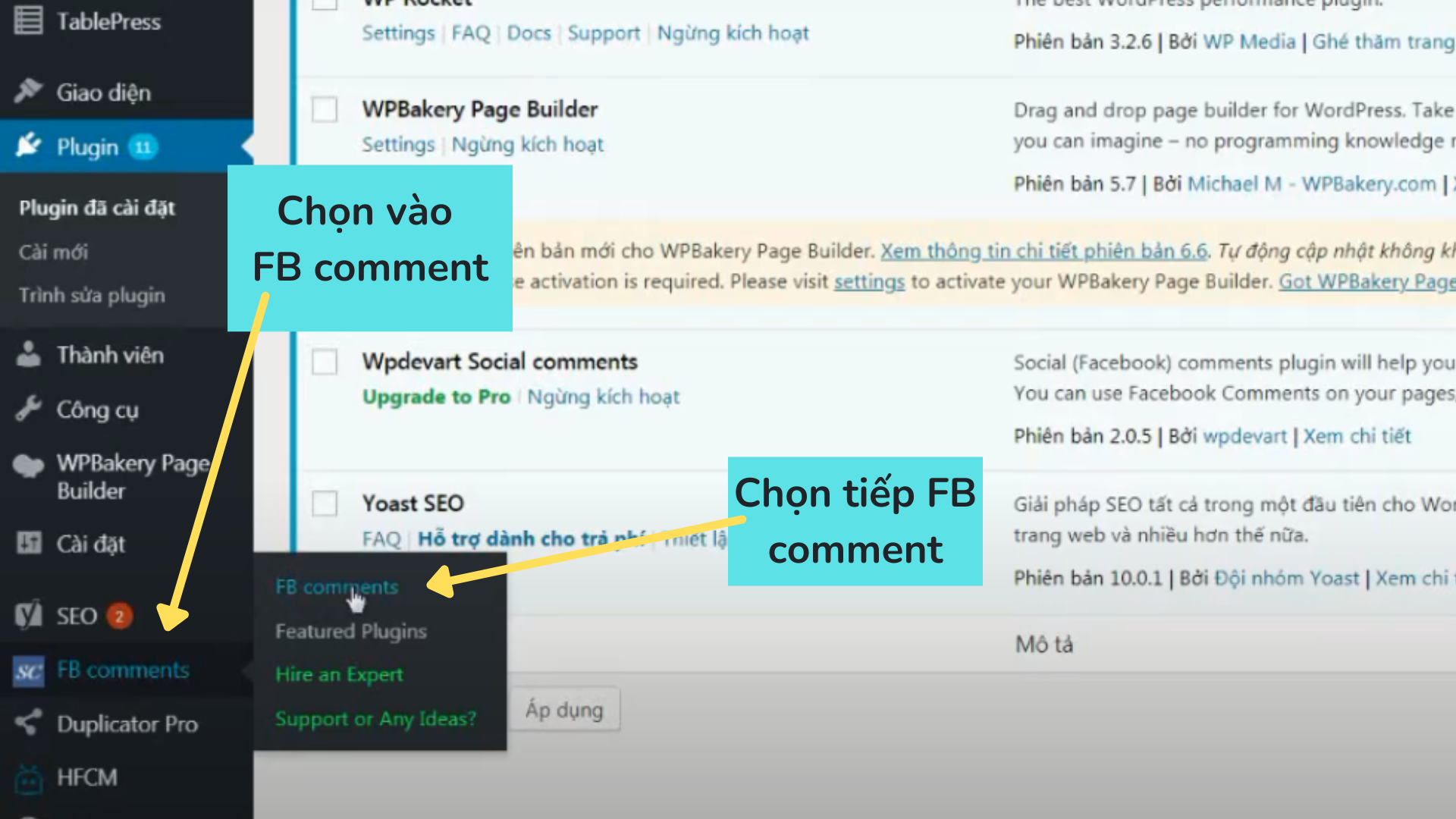 Quản lý comment facebook trên wordpress 4
